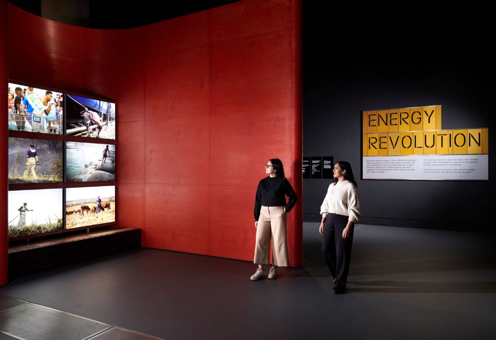Visitors in Energy Revolution The Adani Green Energy Gallery at the Science Museum