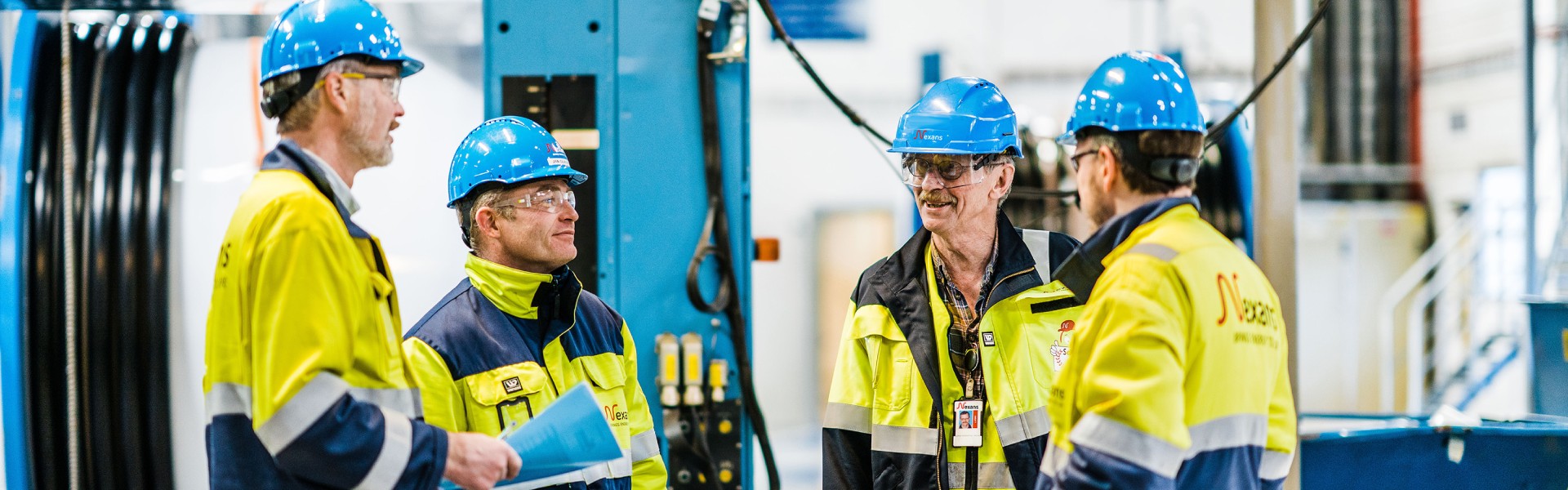 Nexans workers in Halden plant